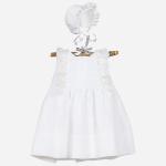 Faldón blanco para bautizo bebé
