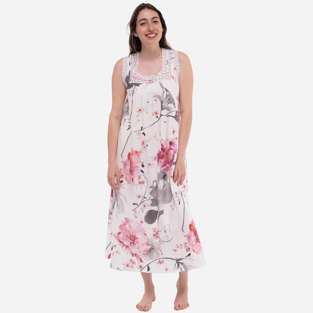 camisón de mujer estampado flores