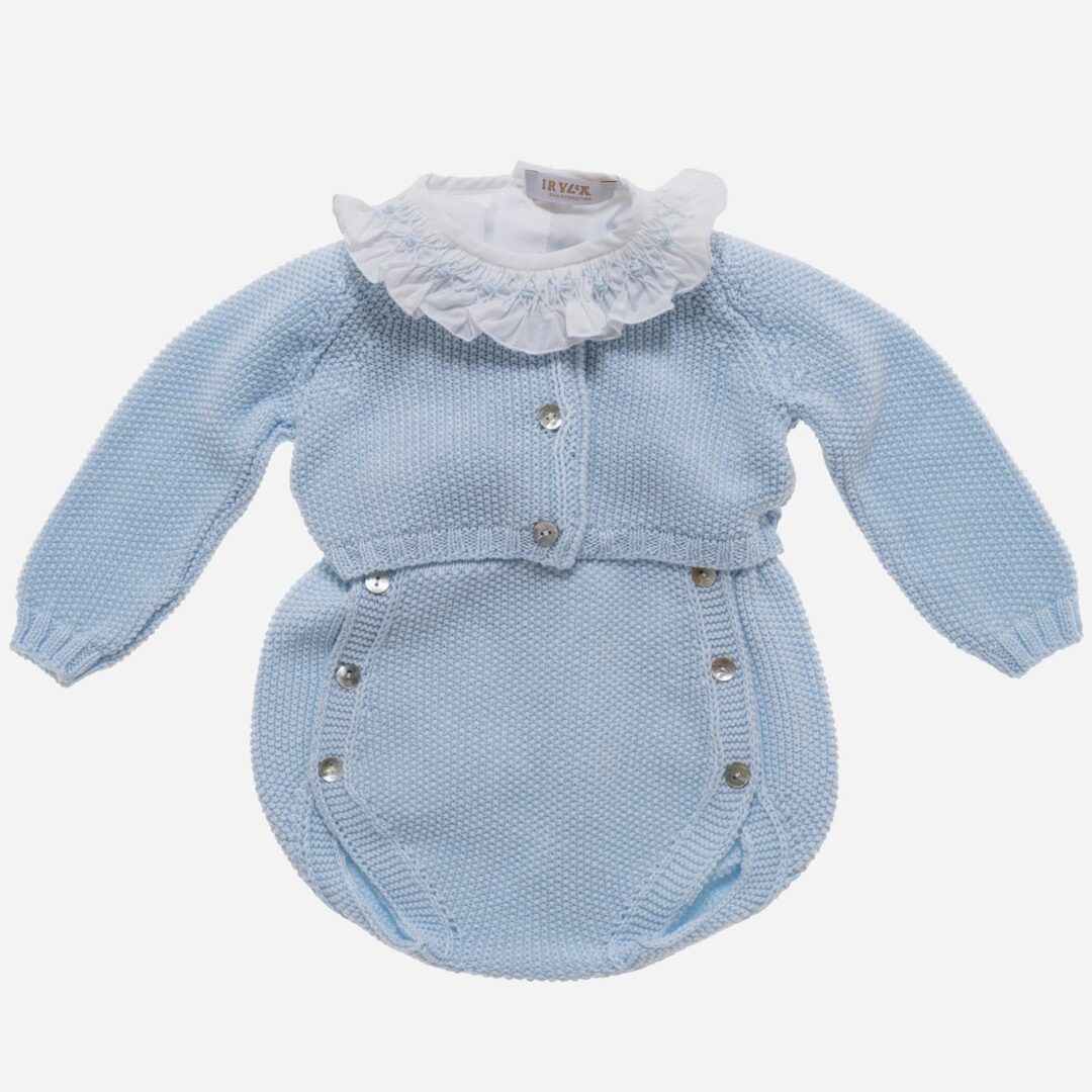 Conjunto de bebé Peto azul 3 piezas, Irulea - 78791