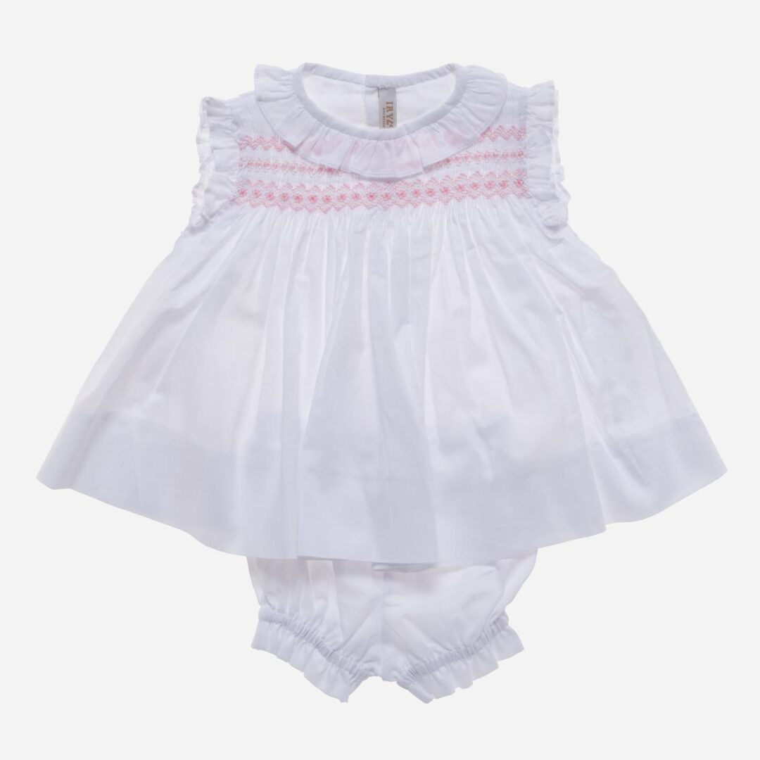 Vestido para niña Nido blanco 2 piezas, Irulea - 78638