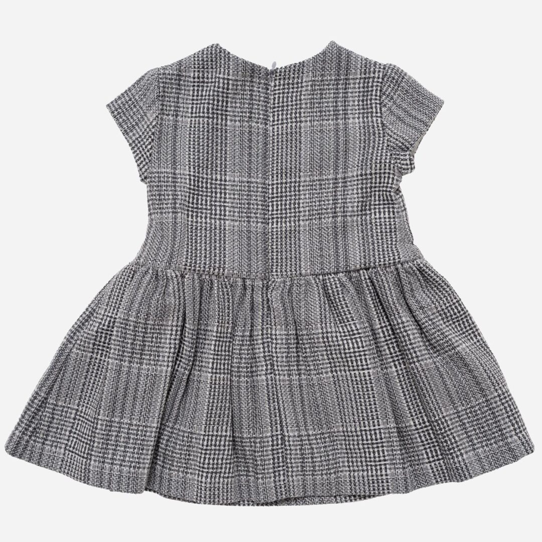 Vestido para niña 2 piezas Cuadros gris, Irulea - 79633