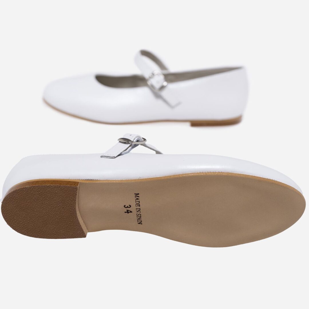 Zapato niña blanco Nácar, Irulea - 79931