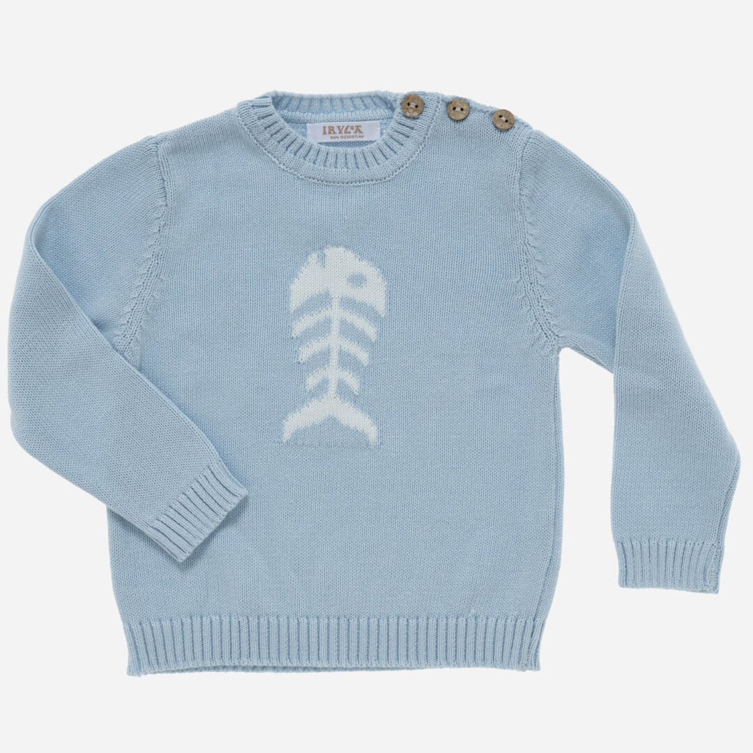 Jersey de punto niño Pez azul, Irulea - 80837