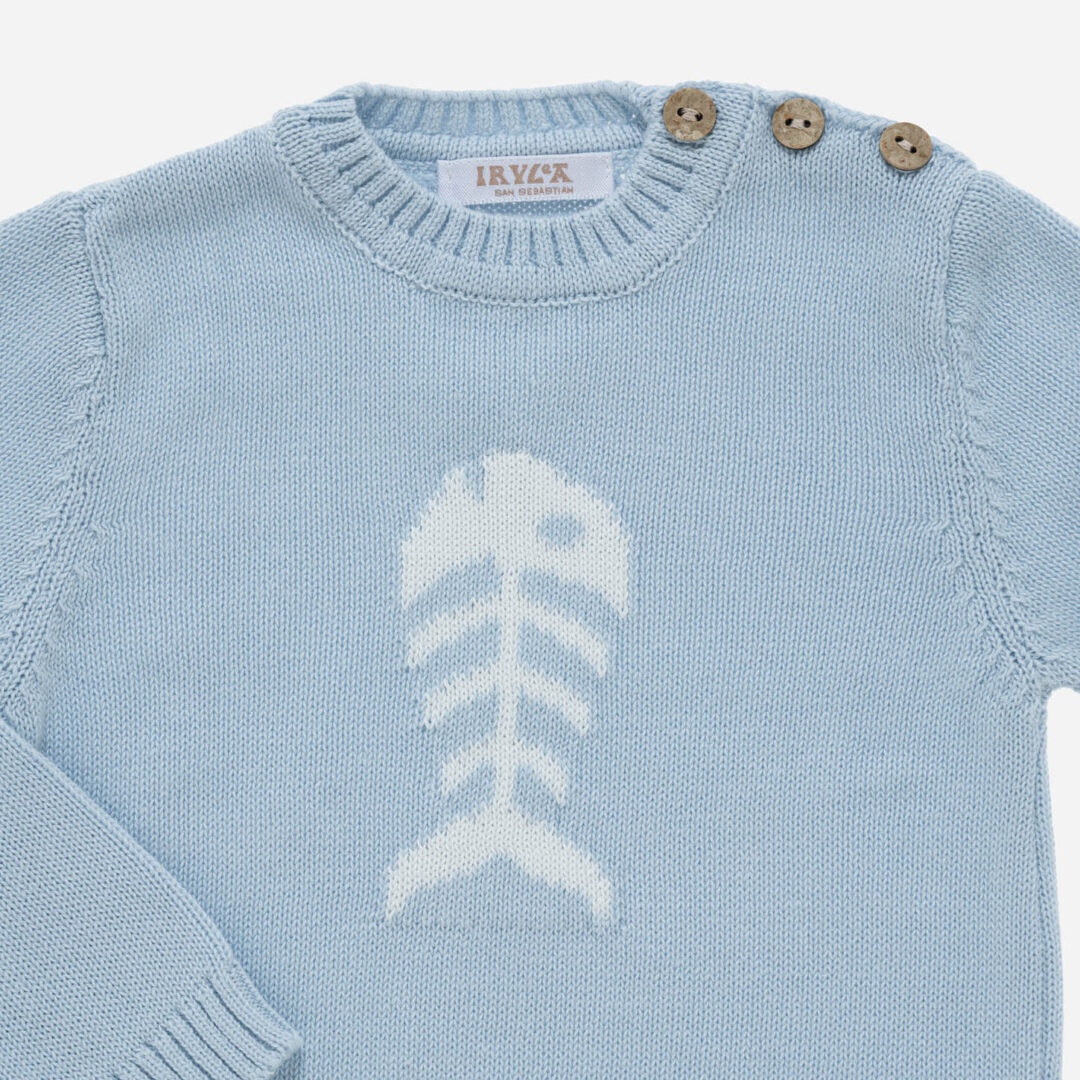 Jersey de punto niño Pez azul, Irulea - 80837