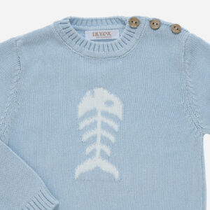 Jersey de punto niño Pez azul, Irulea - 80837