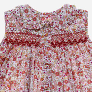 Vestido para niña Botones coral, Irulea - 81328
