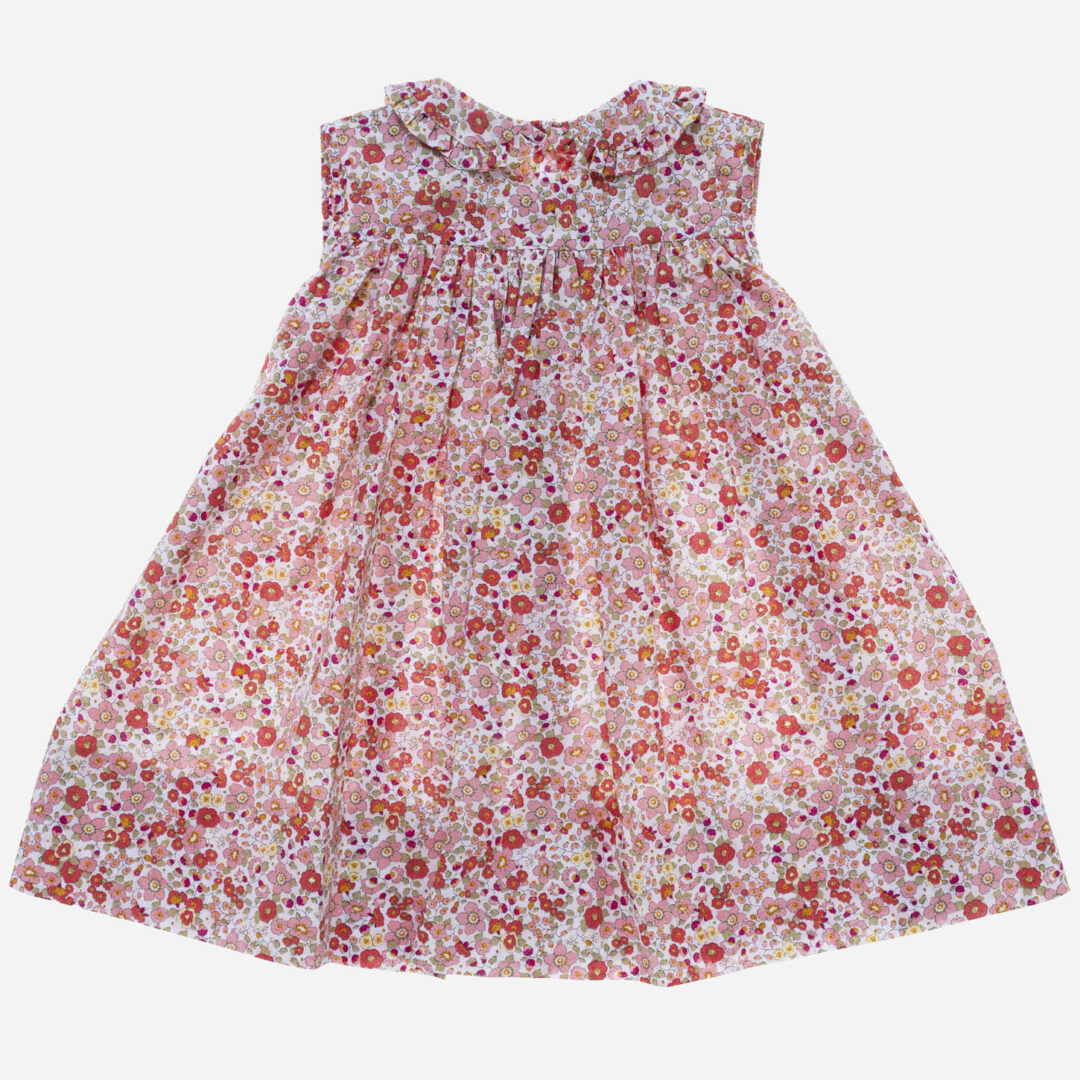 Vestido para niña Botones coral, Irulea - 81328