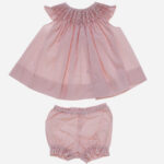 Vestido para niña Jesusito rayas rosa 2 piezas, Irulea - 80781