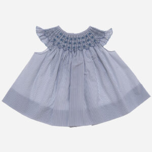 Vestido para niña Jesusito rayas azul 2 piezas, Irulea - 80786