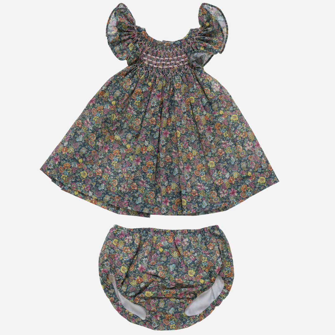 Vestido para niña Carlota verde 2 piezas, Irulea - 81381