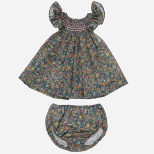 Vestido para niña Carlota verde 2 piezas, Irulea - 81381