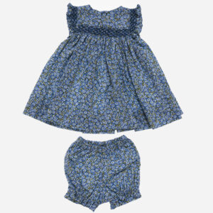 Vestido para niña Cuadrado azul 2 piezas, Irulea - 80735