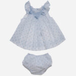 Vestido para niña Plumeti azul 2 piezas, Irulea - 81359