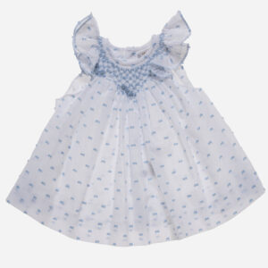 Vestido para niña Plumeti azul 2 piezas, Irulea - 81359