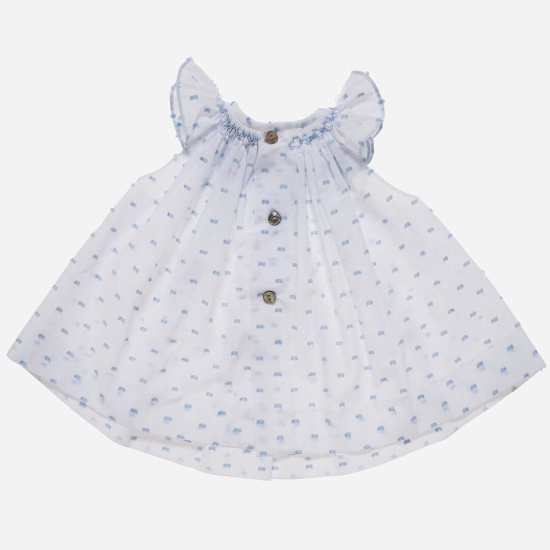Vestido para niña Plumeti azul 2 piezas, Irulea - 81359