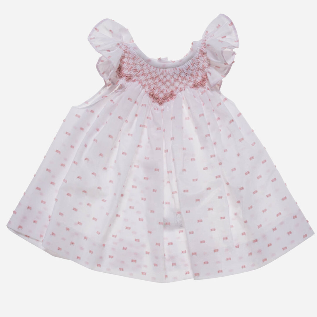 Vestido para niña Plumeti rosa 2 piezas, Irulea - 81363