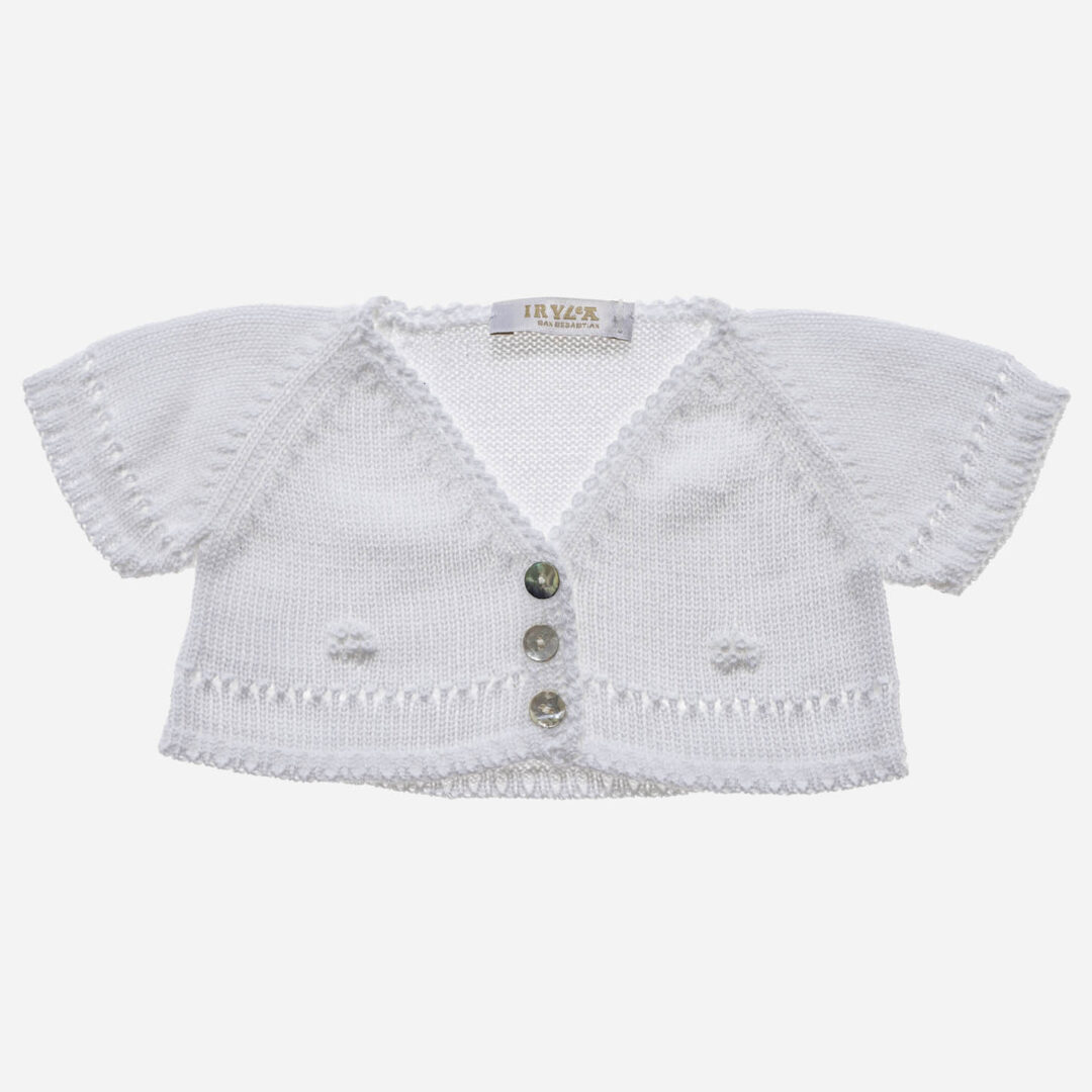 Chaqueta para bebé Manga Corta blanca, Irulea - 81507