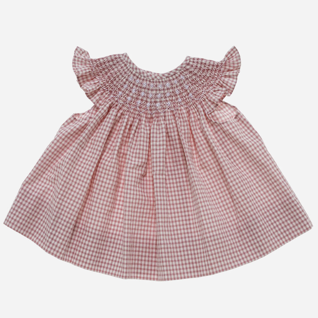 Vestido para niña Vichy rosa 2 piezas, Irulea - 81664
