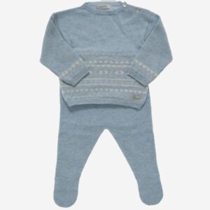 Conjunto de bebé Greca 2 piezas azul, Irulea - 82249