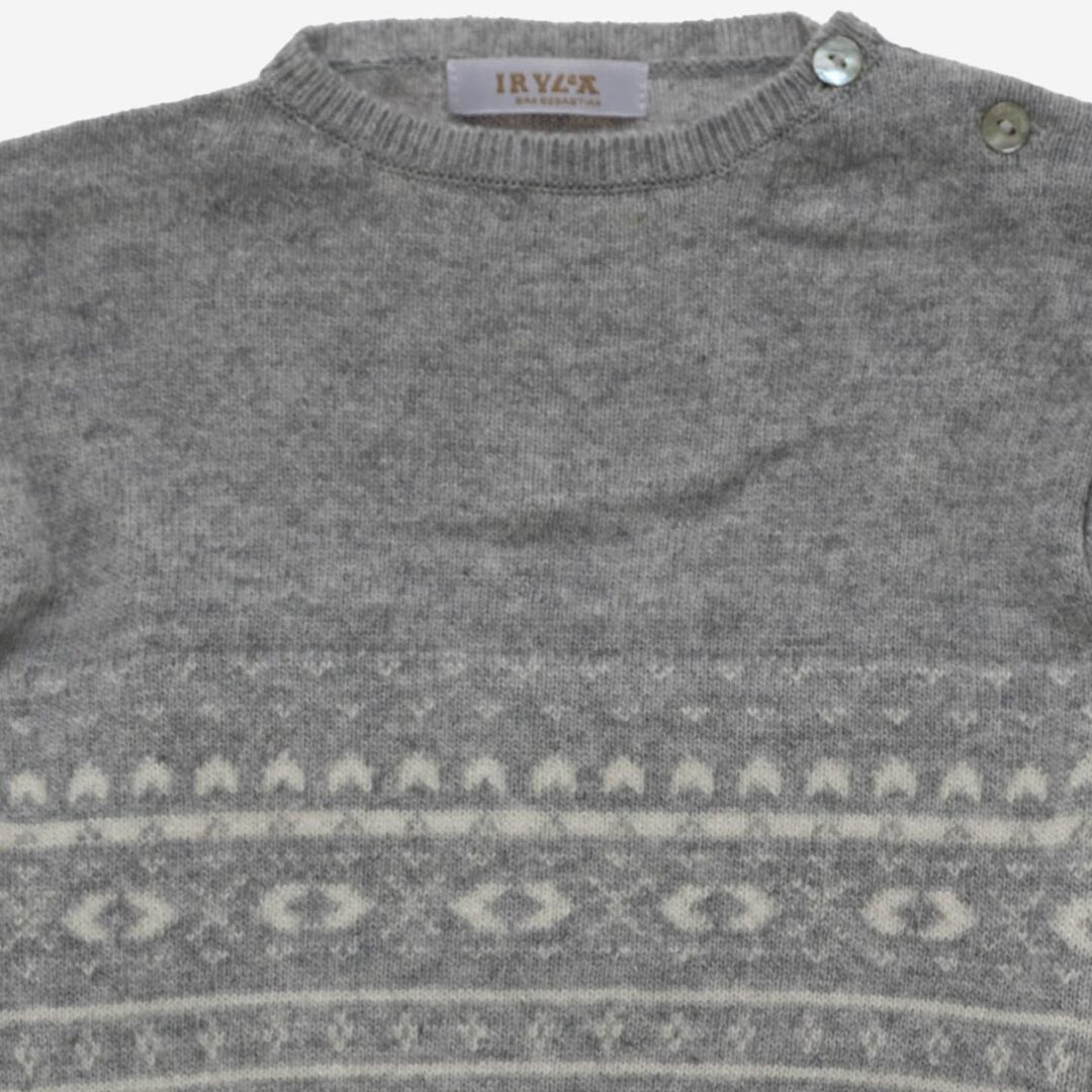Conjunto de bebé Greca 2 piezas gris, Irulea - 82252