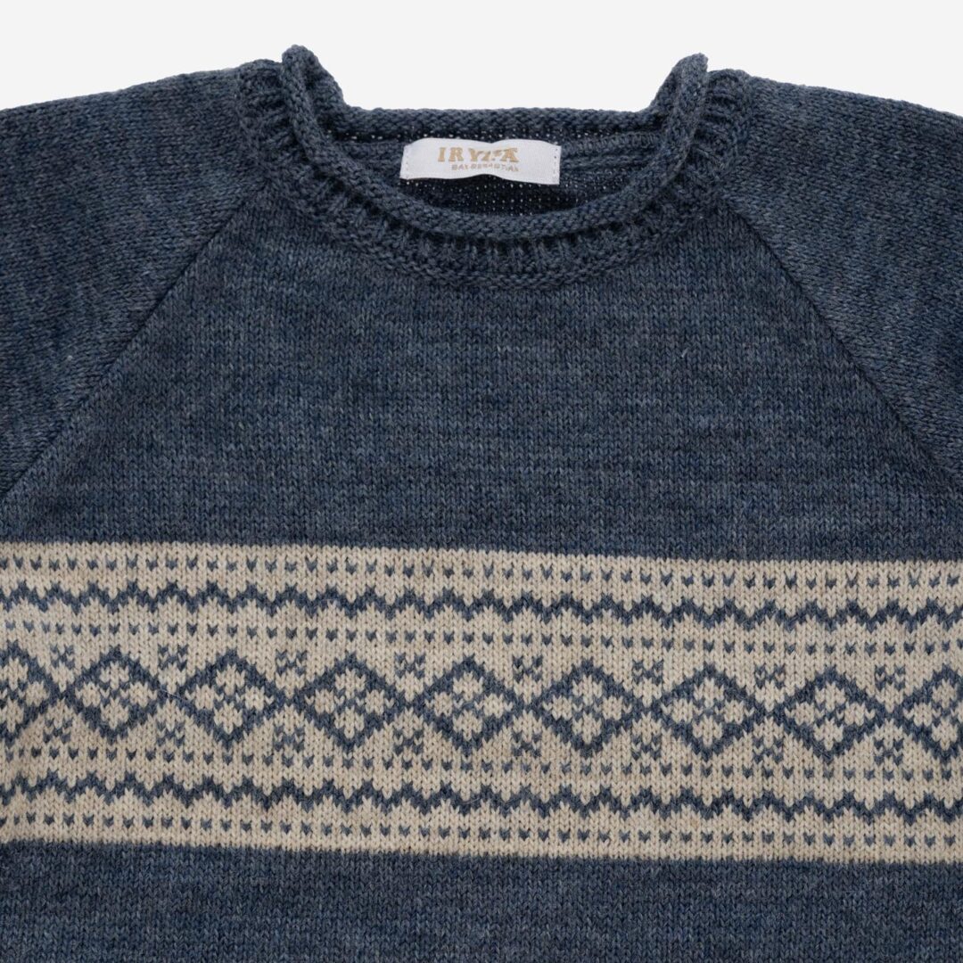 Jersey de punto niño Jaime azul, Irulea - 82168