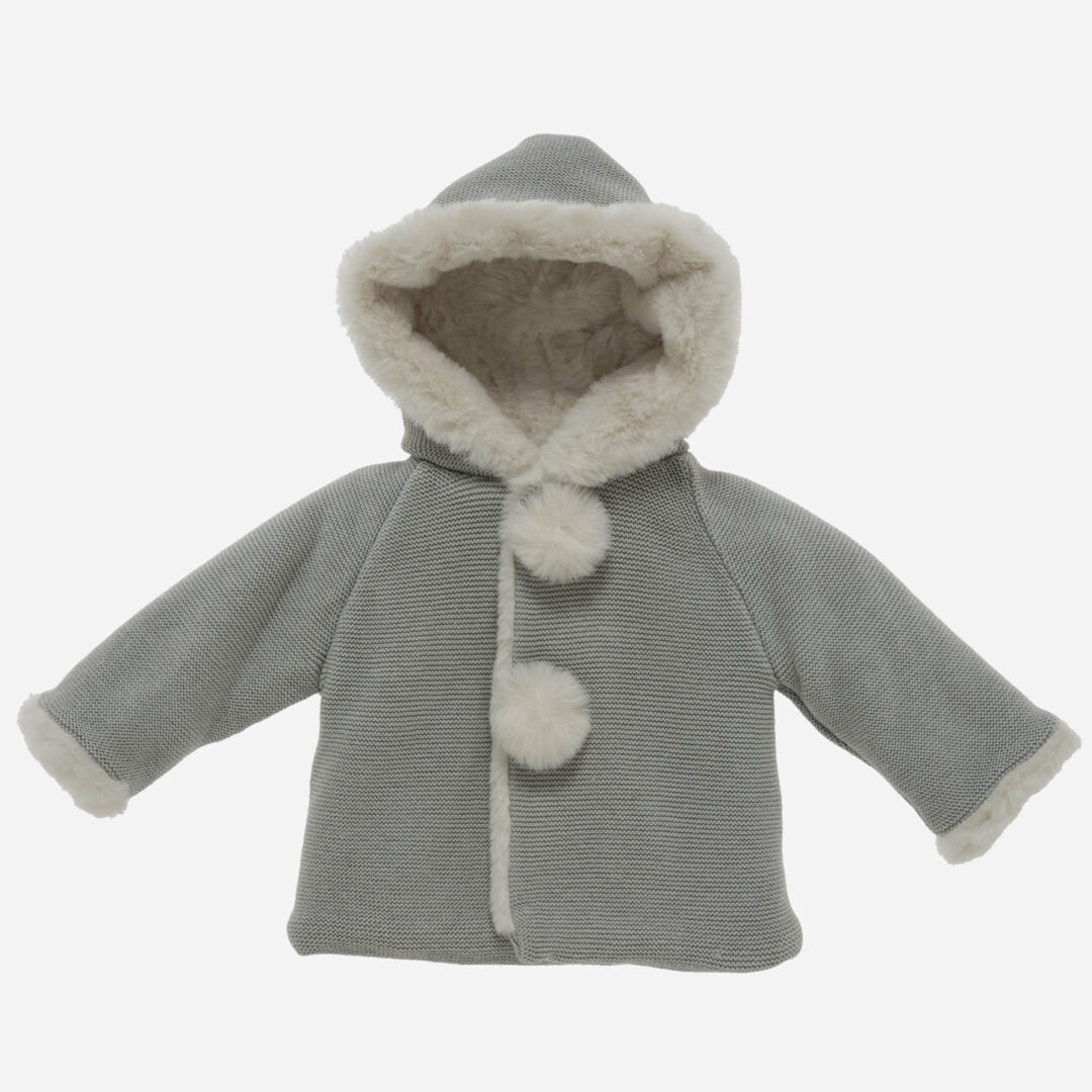 Abrigo bebé Pompón Gris, Irulea - 82494