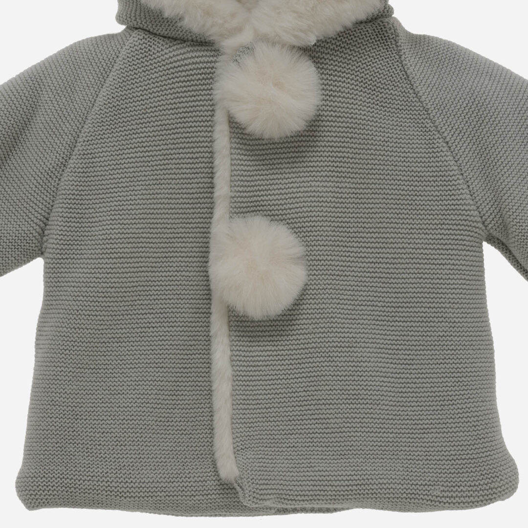 Abrigo bebé Pompón Gris, Irulea - 82494
