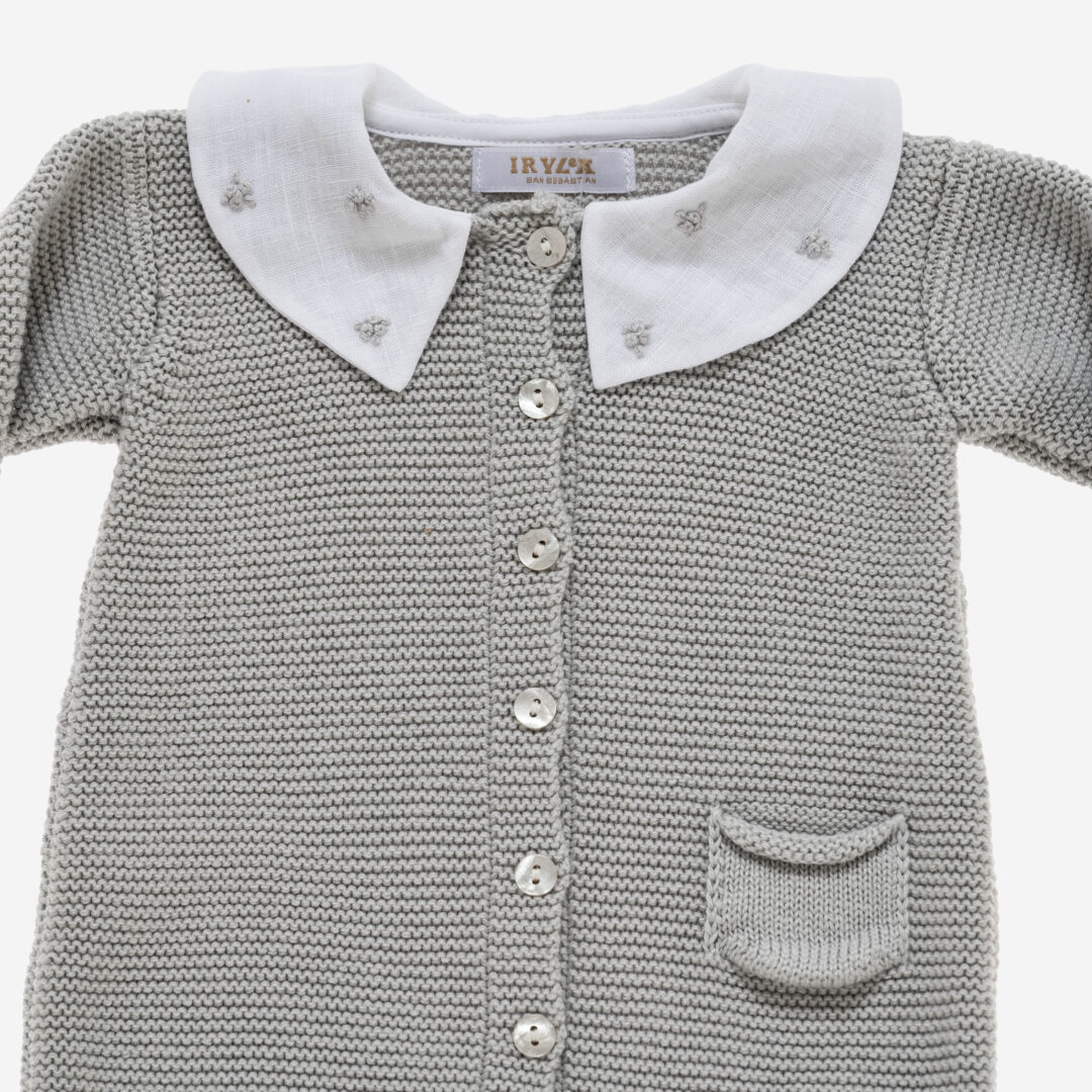 Pelele para bebé Rosas Gris, Irulea - 82695