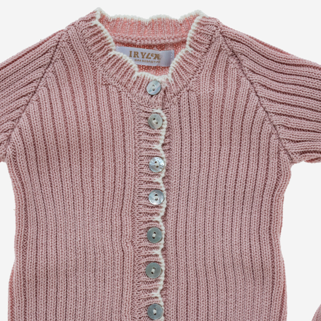 Pelele para bebé Ondas Rosa 2 piezas, Irulea - 82701