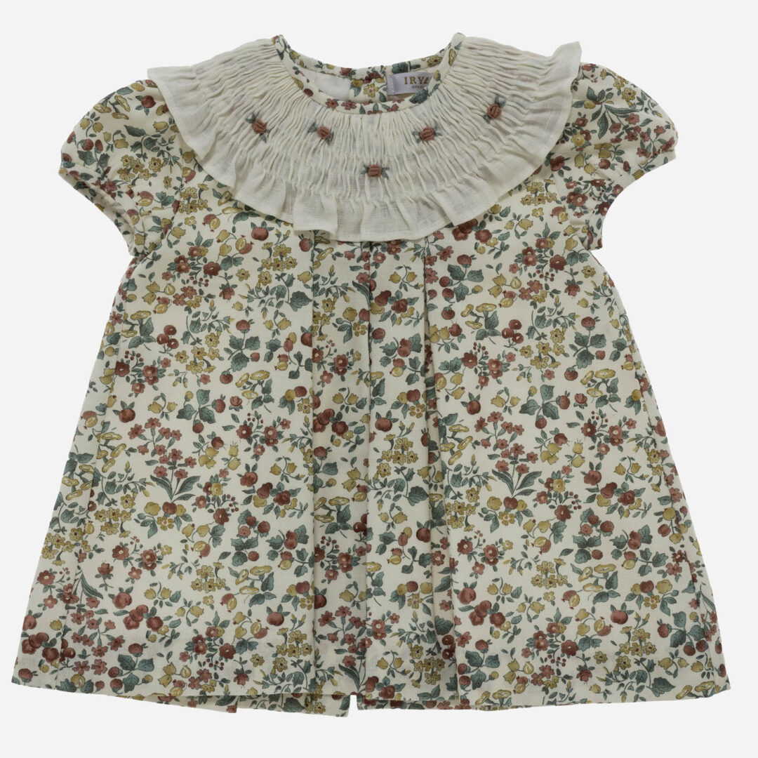 Vestido para niña Volante verde, Irulea - 82454