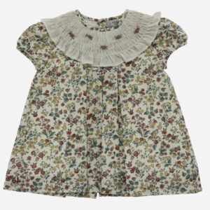 Vestido para niña Volante verde, Irulea - 82454