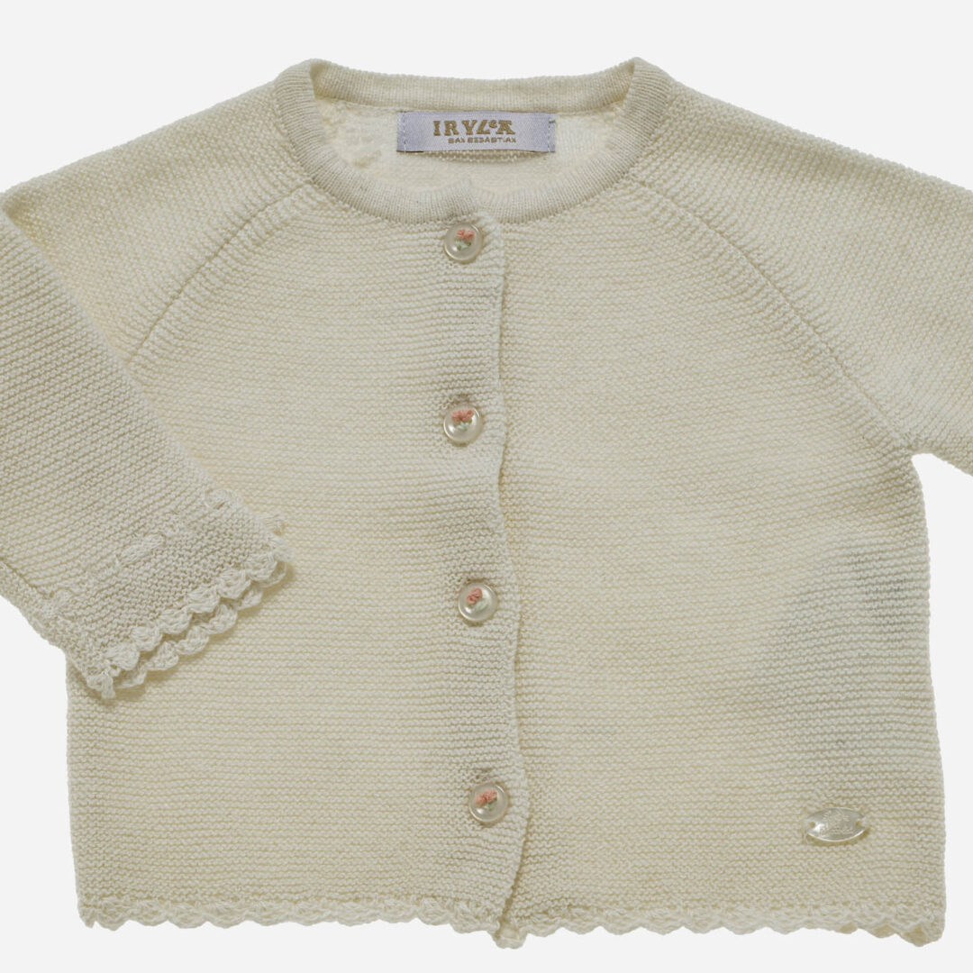 Conjunto de bebé Onditas 2 piezas hueso, Irulea - 82605