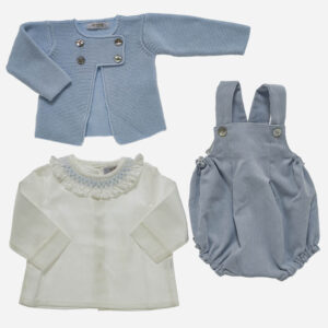 Conjunto de bebé Peto 3 piezas azul, Irulea - 82446