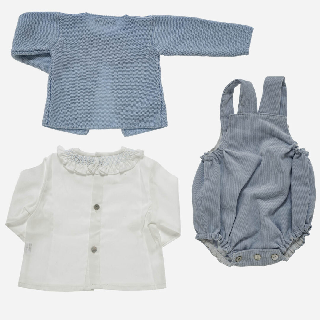 Conjunto de bebé Peto 3 piezas azul, Irulea - 82446