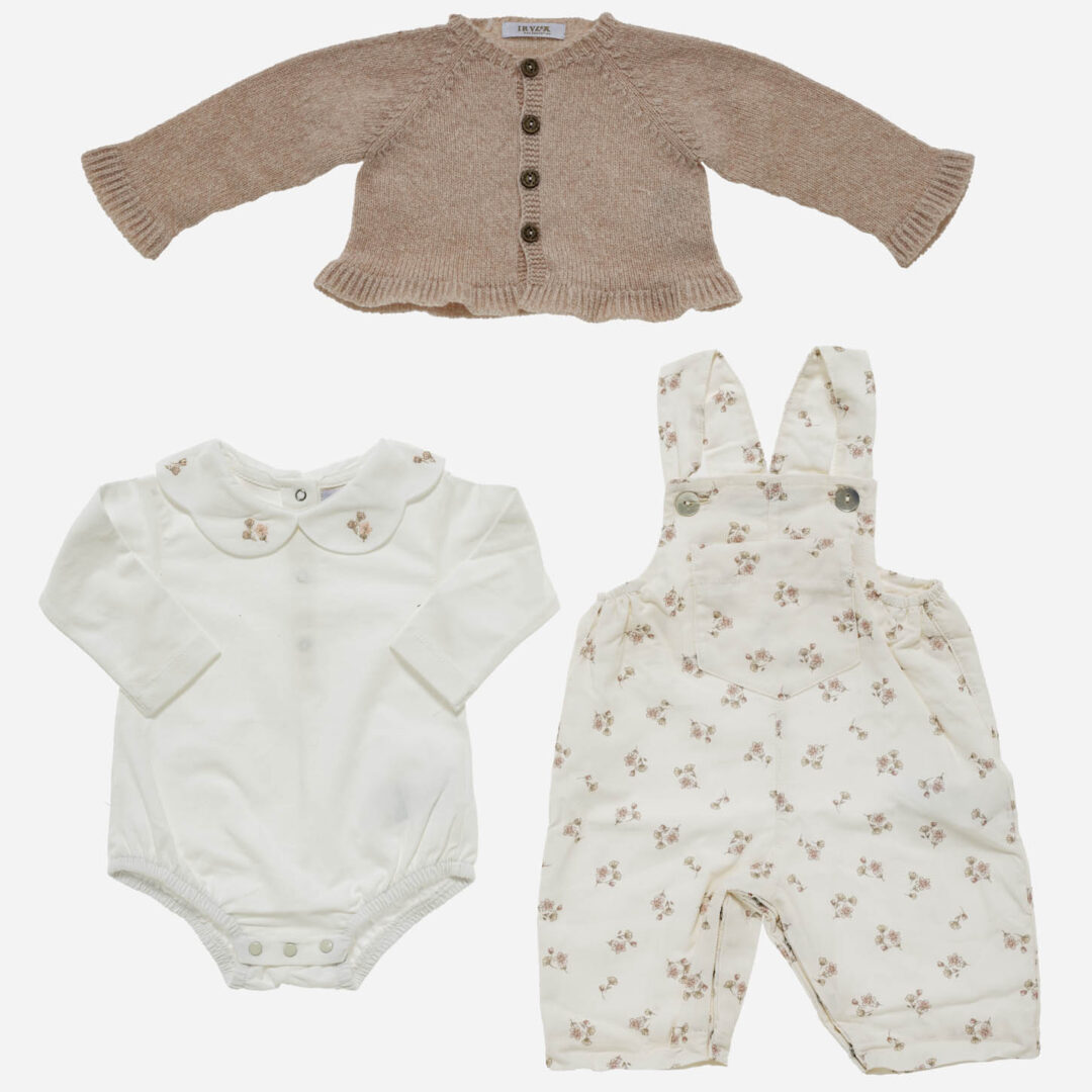 Conjunto de bebé Rosas 3 piezas, Irulea - 82344
