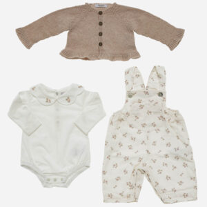 Conjunto de bebé Rosas 3 piezas, Irulea - 82344