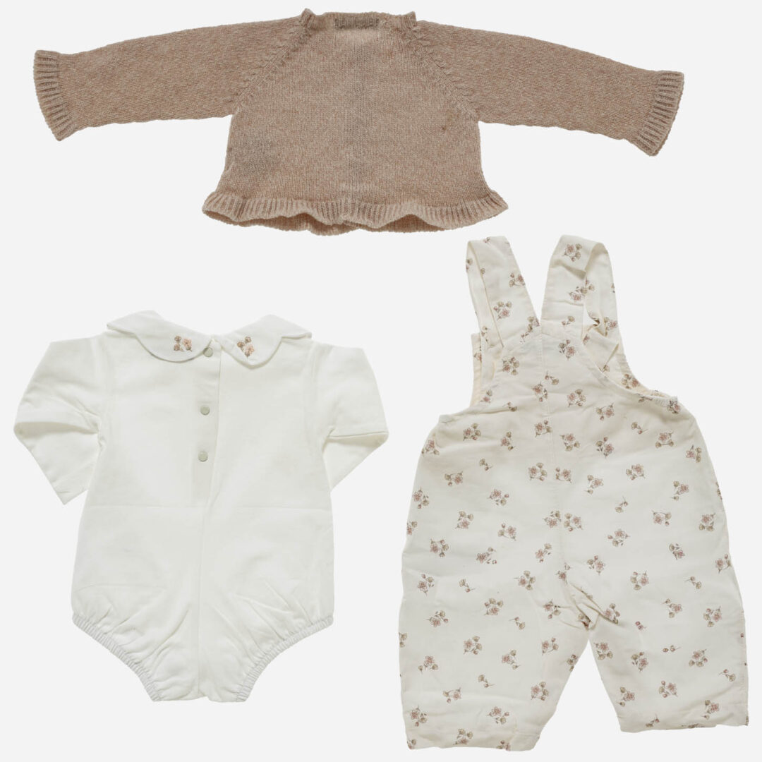 Conjunto de bebé Rosas 3 piezas, Irulea - 82344