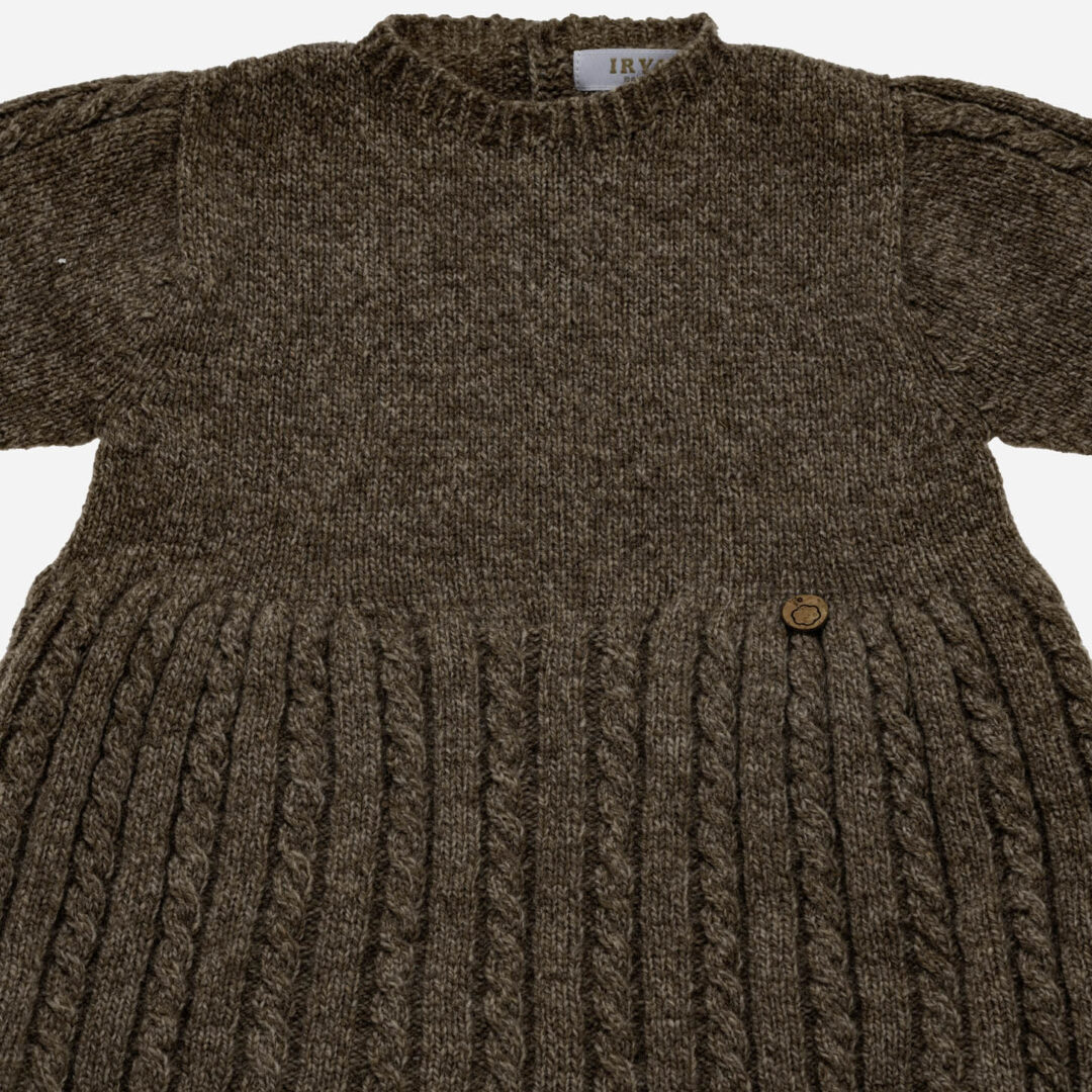 Vestido para niña Ochos 2 piezas piedra, Irulea - 82332